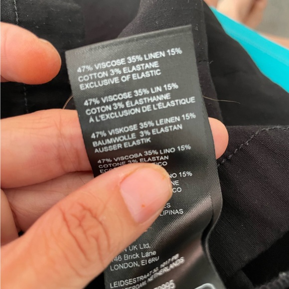 Anthropologie  Black Mini Dress with Bow Straps size medium - Picture 6 of 7